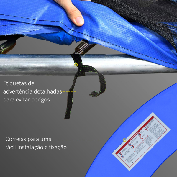 HOMCOM Cobertura de Proteção Ø244 cm de Borda de Trampolim Espuma de Proteção para Trampolim para Exterior Azul - Image 4