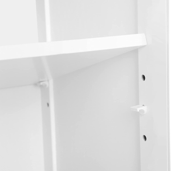 Armário de casa de banho com portas deslizantes | VASAGLE | 60 x 30 x 80 cm | branco | BBC40WT. - Image 4