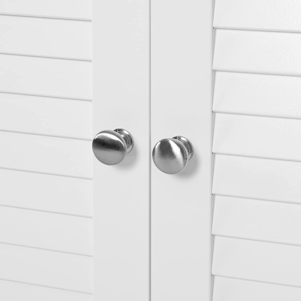 Armário de casa de banho com portas deslizantes | VASAGLE | 60 x 30 x 80 cm | branco | BBC40WT. - Image 5