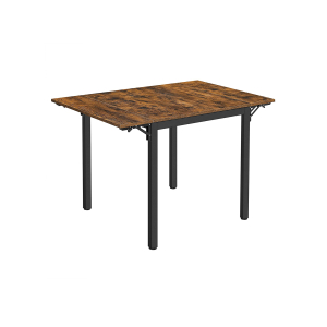 Mesa de Jantar Dobrável VASAGLE KDT077B01 para 2 a 4 Pessoas em Espaços Pequenos, Vintage Marrom/Preto