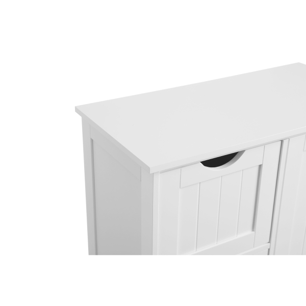 Armário de casa de banho de chão com 3 gavetas grandes e prateleira ajustável | VASAGLE | 60 x 30 x 81 cm | branco | BBC49WT. - Image 5