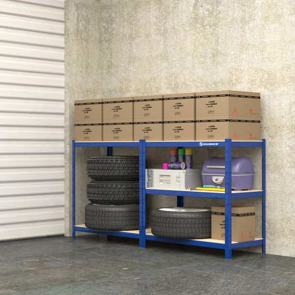 Estante metálica de 5 prateleiras para arrumação. | SONGMICS | 150 x 75 x 30 cm | azul | GLR30Q. - Image 2