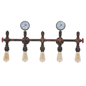 LÂMPADA DE PAREDE INDÚSTRIA 5 LUZES CM 86X9X32