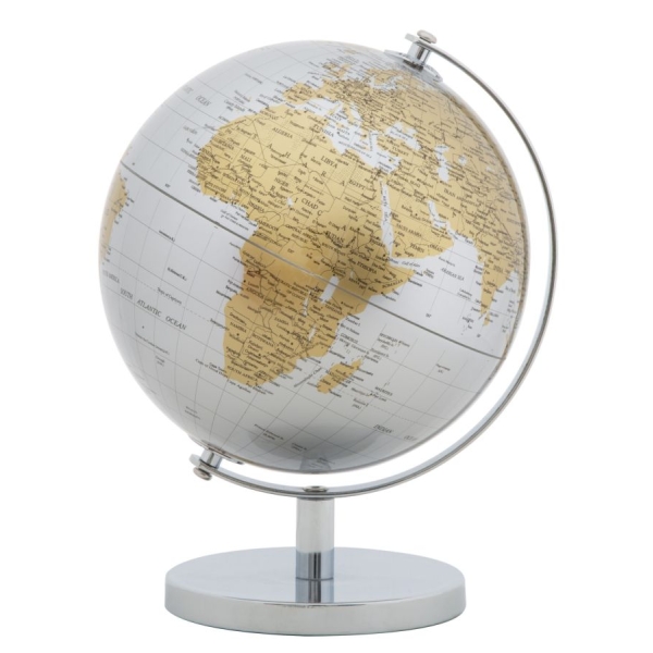 MAPA NOVO MUNDO PRATA CM Ø 20X28