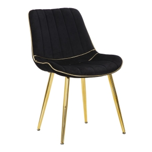 CADEIRA PARIS PRETO/DOURADO CONJUNTO 2 PCS CM 51X59X79