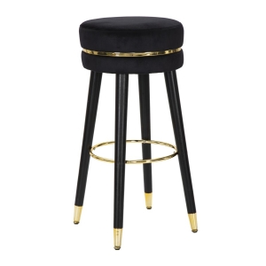 BANCO BAR PARIS PRETO/DOURADO CM Ø 35X74