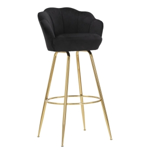 BANCO DE BAR PRETO VIENA CM 55X53X110