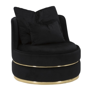 POLTRONA PARIS SPACE PRETO/DOURADO CM Ø 84X72