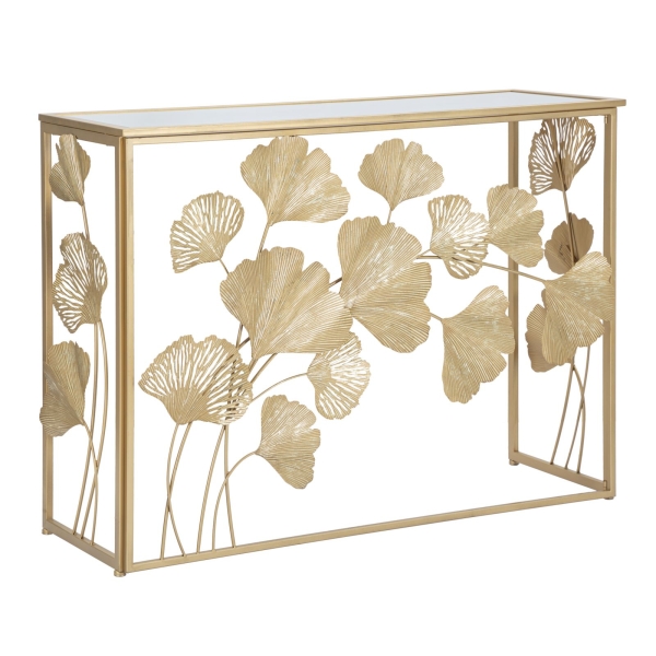 CONSOLA DE FERRO FOLHA 108X36,5X80 CM