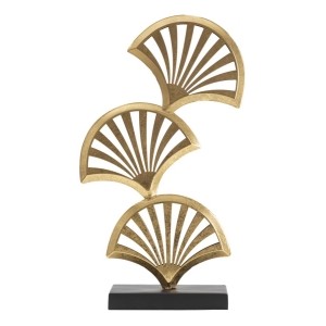 ESCULTURA FOLHA TRIPLA 23,5X10X44 CM