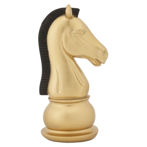CAVALO OURO E PRETO 10,5X8,5X19 CM