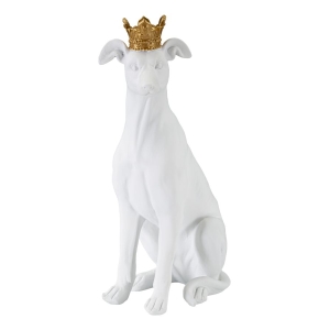 CÃO COM COROA BRANCA CM 20X12.5X33