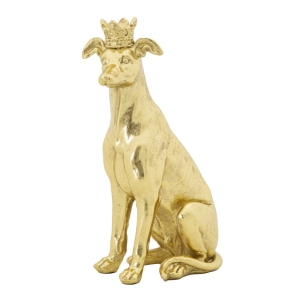 CÃO C/COROA OURO CM 20X12.5X33