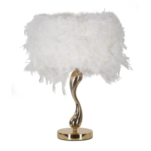 CANDEEIRO DE MESA CARRINHO BRANCO Ø 25X47 CM