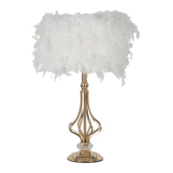 CANDEEIRO DE MESA TARTY BRANCO Ø 25X54 CM