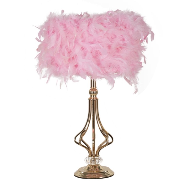 CANDEEIRO DE MESA TARTY ROSA Ø 25X54 CM