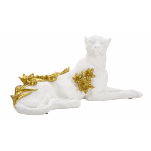 LEOPARDO BRANCO/OURO CM 53X21.5X24