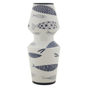 VASO DUPLO CERÂMICA PEIXE CM Ø 14X34