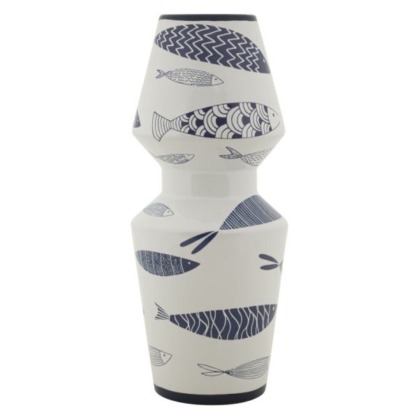 VASO DUPLO CERÂMICA PEIXE CM Ø 14X34