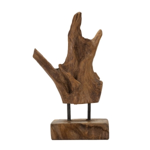 ESCULTURA AKAR EM TECA SUBSTITUÍDA, CM 20X11X34 MIN 2 (PEÇAS ÚNICAS - NÃO SUBSTITUÍDAS EM SÉRIE)