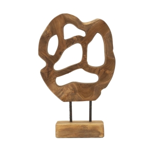 ESCULTURA LUBANG EM TECA RECICLADA CM 25X10X38 (PEÇAS ÚNICAS - NÃO SUBSTITUÍDAS EM SÉRIE)