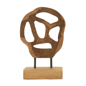 ESCULTURA LUBANG EM TECA RECICLADA CM 18X10X27 (PEÇAS ÚNICAS - NÃO SUBSTITUÍDAS EM SÉRIE)