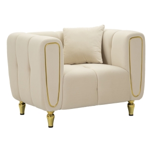 POLTRONA ALMA CREMA C/ALMOFADA 97X81X71 CM