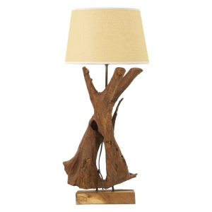 CANDEEIRO DE MESA TECA Ø 35X80 CM