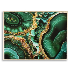 PINTURA SOBRE TELA LACADA SMERALDY -B- C/MOLDURA 82X4X62 CM