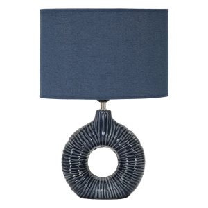 CANDEEIRO DE MESA SEDA AZUL 28.5X15X43 CM