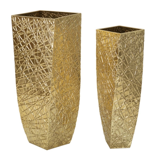PAR DE VASO P/SQUER CM 34X34X90-25X25X78