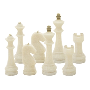 JOGO DE XADREZ QUARZY 8 PEÇAS SORTIDAS CM Ø 4,4X9,2-4,3X13,3-5X16-X4,5X10,3