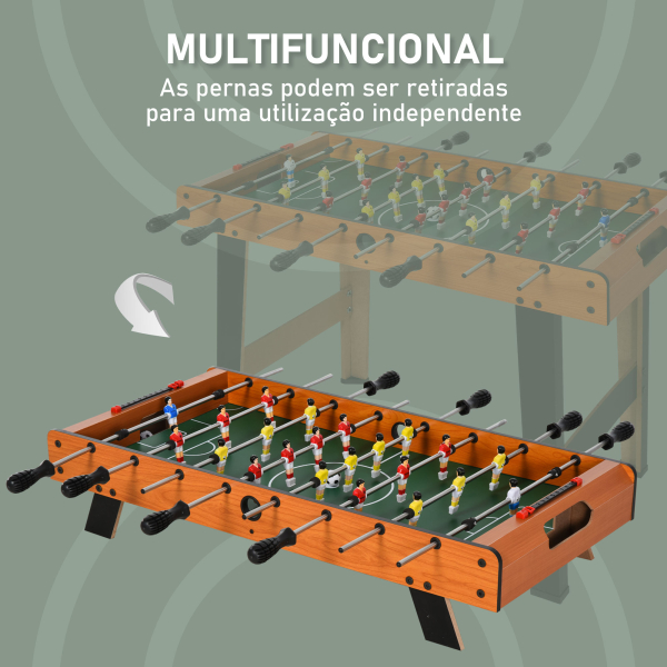 HOMCOM Mesa de matraquilhos com 22 jogadores incluídos 84,5x40x61,2 cm Cor Madeira e Preto - Image 7