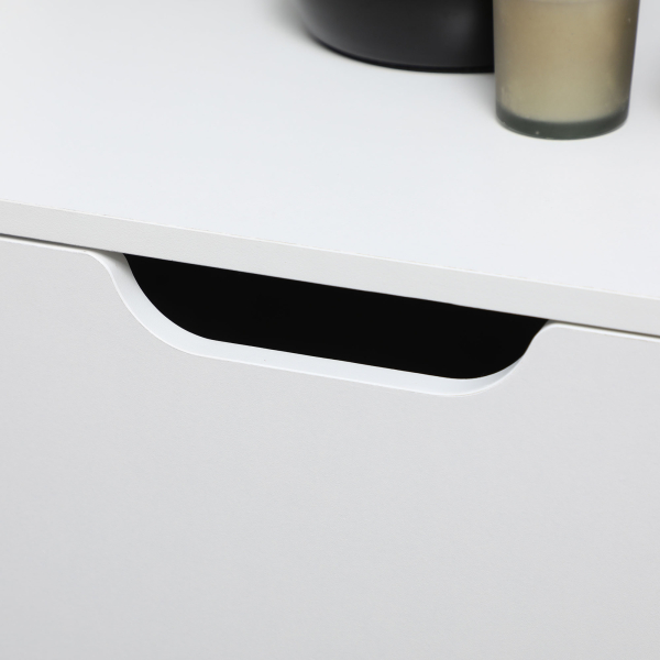 HOMCOM Aparador de Sala de Estar com 2 Portas e 1 Gaveta Aparador para Escritório Estúdio Dormitório 98x39x81,5cm Branco Cinza - Image 7
