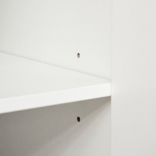 HOMCOM Aparador Sala de Estar Armário Auxiliar com 2 Portas de Alto Brilho e Prateleiras Ajustáveis 70x40x88 cm Branco - Image 9