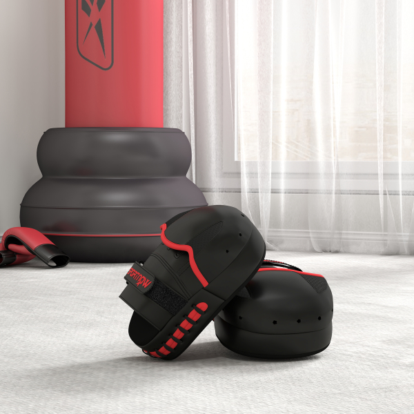 SPORTNOW Plastrons de Boxeo Paos de Muay Thai MMA para Treino de Boxeo Boxing Karate Taekwondo Artes Marciais 24x19x4 cm Preto - Image 7