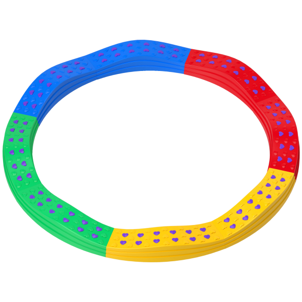 AIYAPLAY Traves de Equilíbrio para Crianças Jogo de Equilíbrio de 8 Peças em Forma de Arco Base Antiderrapante  Ø125x8 cm Multicor