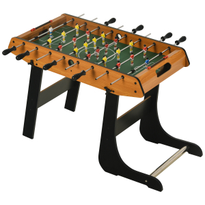 HOMCOM Mesa de Matraquilho Dobrável Matraquilho com 22 Jogadores e 2 Placares para Crianças e Adultos 98x42x62,5 cm Madeira e Preto