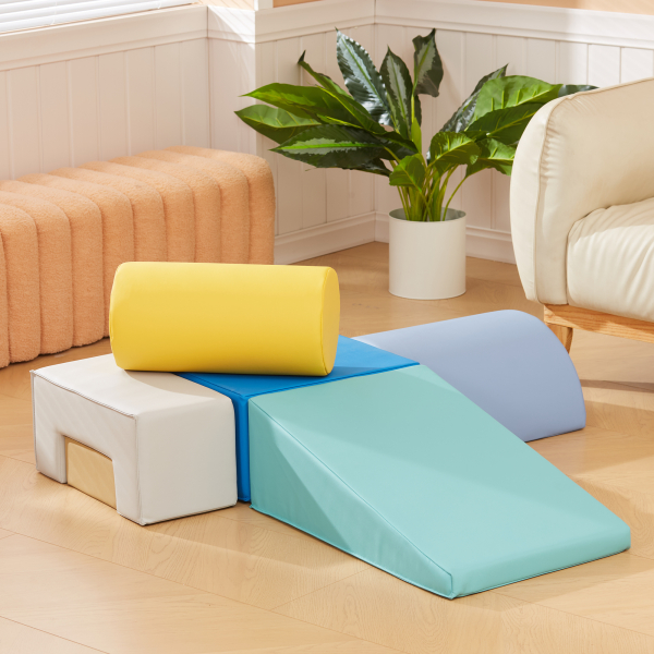 AIYAPLAY Conjunto de 6 Blocos de Espuma para Crianças Blocos de Construção Brinquedo de Aprendizagem para Escalar e Gatear Multicor - Image 8