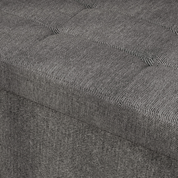 HOMCOM Baú de Armazenamento para Dormitório 84L Puff de Armazenamento Dobrável Estofado em Linho Sintético 76x38x38 cm Cinza Escuro - Image 9