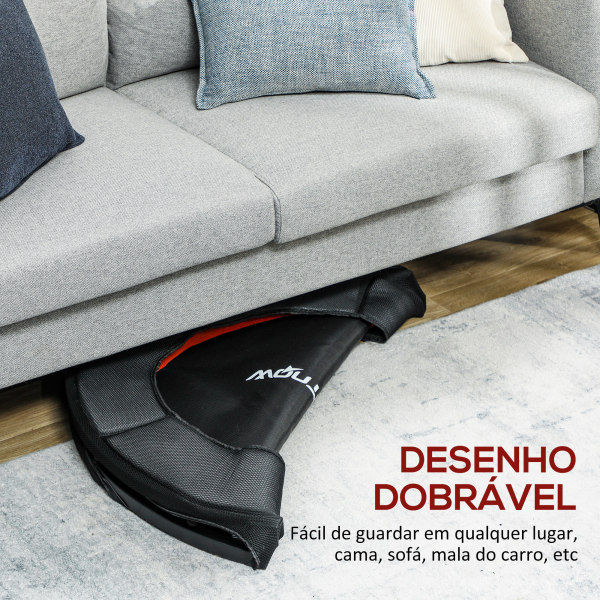 SPORTNOW Trampolim Fitness Ø102 cm Trampolim Fitness Dobrável com Estrutura de Aço Antiderrapante Ø102x22 cm Vermelho - Image 4