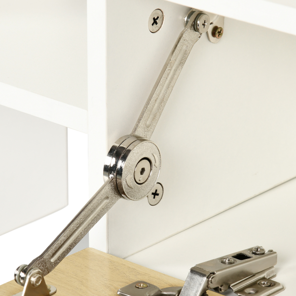 HOMCOM Móvel de TV Moderno Móvel para Televisores 153,6x25x42cm e Prateleira de Parede 150x14,5x16,3cm Branco e Madeira - Image 8