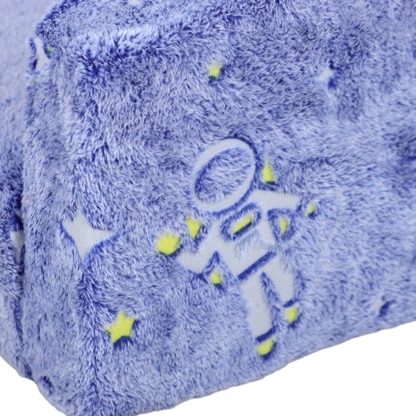 AIYAPLAY Poltrona para Crianças Dobrável e Reclinável Sofá para Crianças Estofado em Tecido Luminoso com Desenho Espacial Azul - Image 9