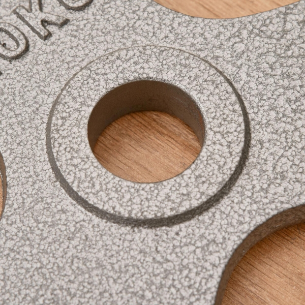 HOMCOM Conjunto de 6 Discos de Peso 35kg Discos Olimpicos com Orifício Central de Ø5,4cm para Treinamento em Casa Academia Prata - Image 8