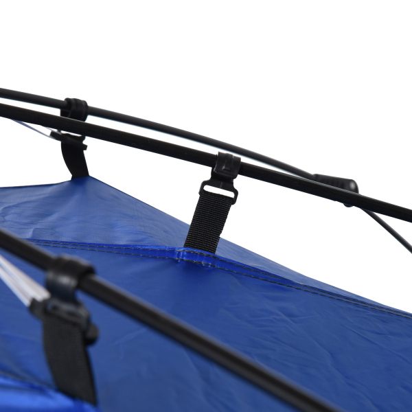 Outsunny Tenda de Praia Dobrável Tenda de Praia com Bolsa de Transporte Impermeável para Parque Campismo 247x247x145 cm Azul - Image 8