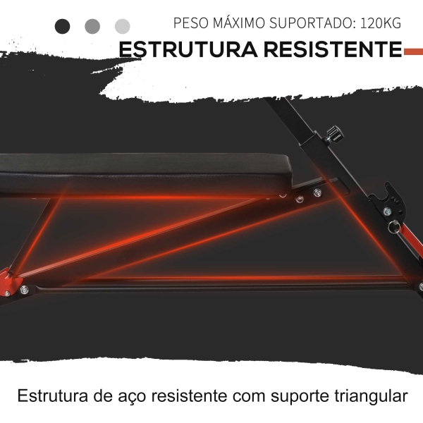 HOMCOM Banco de halteres inclinavel com 4 níveis de altura ajustável multifuncional para treinamento completo 64x146x73,5-85cm - Image 7