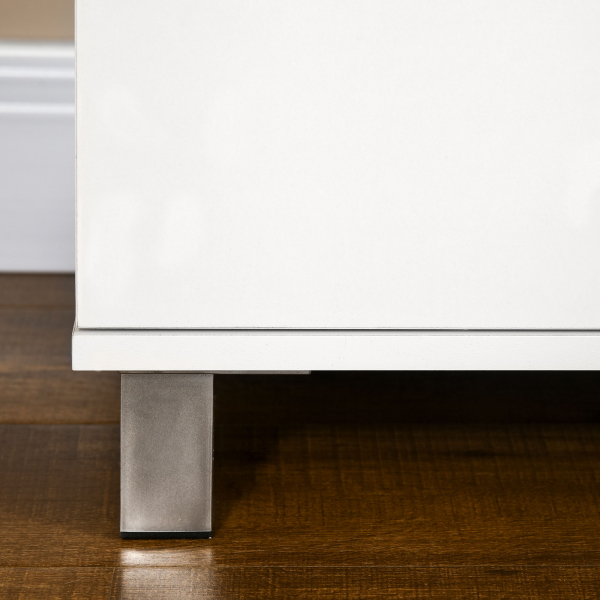 HOMCOM Cómoda com 4 Gavetas Cómoda de Dormitório de Estilo Moderno para Sala de Estar Entrada Corredor 112x38,2x81cm Branco - Image 9