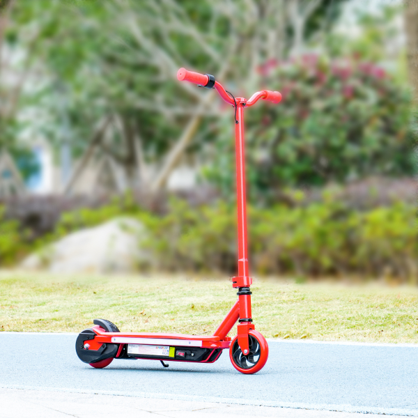 AIYAPLAY Trotinete Elétrica para Crianças Máx. 10 km/h Motor 80 W Autonomia Máxima 8 km Trotinete com Luzes LED Travão Traseiro 76x46x93 cm Vermelho - Image 9