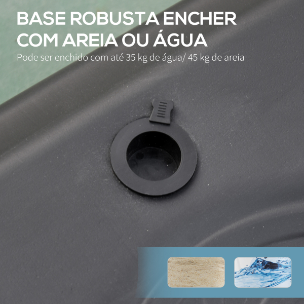 HOMCOM Tabela de Basquetebol com Altura Ajustável 194-249 cm Rodas e Base Recarregável para Adolescentes e Adultos Vermelho e Preto - Image 5