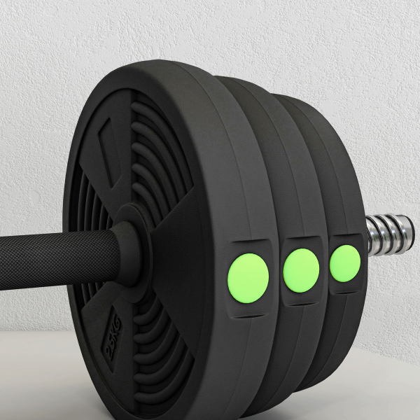 SPORTNOW Kit de Halteres 30 kg 2 em 1 Jogo de Pesos com Barra de Pesos Pega Antiderrapante para Treino de Força  Preto e Verde - Image 7
